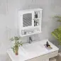 Armario de Baño con Espejo de Gran Almacenaje Armario Montado en la Pared con Estante Ajustable Interior y Estantes Abie Armario de Baño con Espejo de Gran Almacenaje Armario Montado en la Pared con Estante Ajustable Interior y Estantes Abie