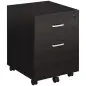 Archivador Móvil para Archivos A4 con Ruedas Gabinete de Archivos Suspendidos 2 Cajones Cerradura 40x45x55,6 cm wengué