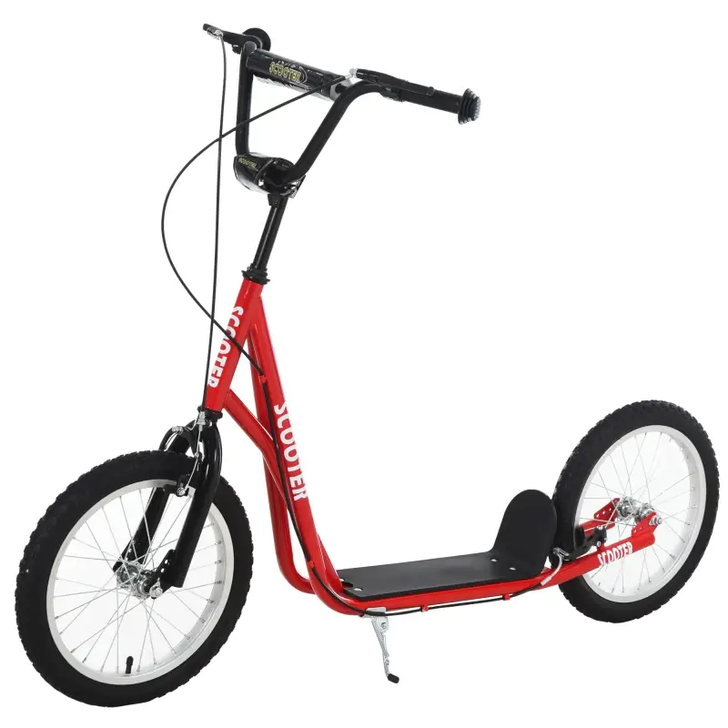 Patinete para Niños +5 Años, Patinete Infantil de 2 Ruedas, con Manillar Ajustable en Altura, 2 Neumáticos de Caucho Inflable, D