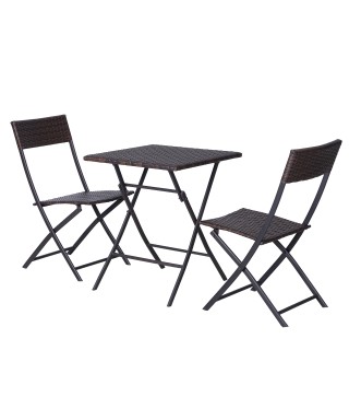 Conjunto de 3 Piezas de Ratán