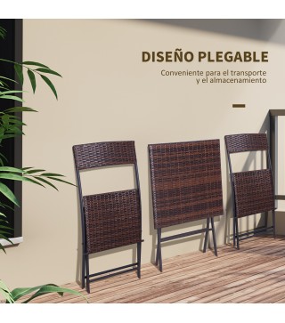 Conjunto de 3 Piezas de Ratán