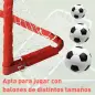 Mini Porterías de Fútbol Plegables Set de 2 Porterías de Exterior para Niños y Adultos 90x36x60 cm Rojo
