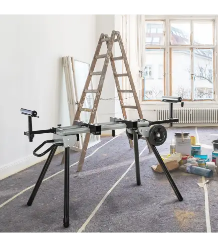 Soporte Universal para Sierra Ingletadora Plegable con Distancia de Trabajo Ajustable Fácil de Transportar y Almacenar 123,5-245