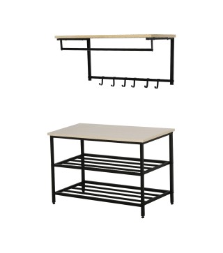 Mueble Recibidor Zapatero y Perchero