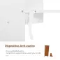 Estantería de 6 Niveles Librería Vertical de Forma Irregular Diseño Moderno Sistema Antivuelco 60x21x162,5 cm Blanco