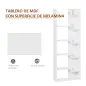 Estantería de 6 Niveles Librería Vertical de Forma Irregular Diseño Moderno Sistema Antivuelco 60x21x162,5 cm Blanco