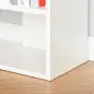 Estantería de 6 Niveles Librería Vertical de Forma Irregular Diseño Moderno Sistema Antivuelco 60x21x162,5 cm Blanco