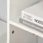 Estantería de 6 Niveles Librería Vertical de Forma Irregular Diseño Moderno Sistema Antivuelco 60x21x162,5 cm Blanco