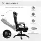 Silla Gaming Ergonómica Silla de Escritorio de Oficina Regulable en Altura Reclinable Respaldo con Reposapiés Reposacabezas Cojí