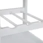 Carrito de Cocina Carro de Servicio Multifuncional de 4 Niveles con Ruedas Cajón Estantes y Botellero 37x37x76 cm Blanco