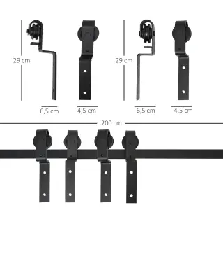 Juego de Herrajes para Puerta Corredera