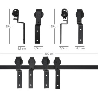 Juego de Herrajes para Puerta Corredera