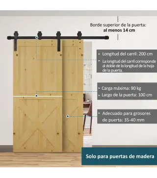 Juego de Herrajes para Puerta Corredera
