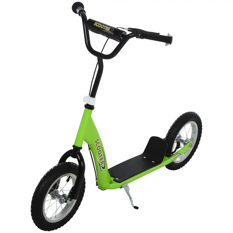 Patinete para Niños Mayores de 5 Años Scooter 2 Neumáticos Inflables de Caucho con Frenos Manillar Ajustable Pedal Antideslizant