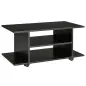 Mueble para Televisión Mesa para TV con Estantes y Ruedas con Bloqueo Superficie de Melamina 80x40x40 cm Negro