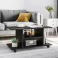 Mueble para Televisión Mesa para TV con Estantes y Ruedas con Bloqueo Superficie de Melamina 80x40x40 cm Negro