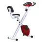 Bicicleta Estática Plegable con Resistencia Magnética Asiento con Altura Ajustable y Pulsómetro 43x97x109 cm Rojo