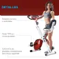 Bicicleta Estática Plegable con Resistencia Magnética Asiento con Altura Ajustable y Pulsómetro 43x97x109 cm Rojo