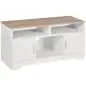 Mueble para Televisor Mesa para TV de Salón con Gran Espacio de Almacenaje con Estantes Abiertos 105x40x52 cm Blanco