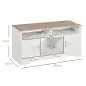 Mueble para Televisor Mesa para TV de Salón con Gran Espacio de Almacenaje con Estantes Abiertos 105x40x52 cm Blanco