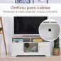 Mueble para Televisor Mesa para TV de Salón con Gran Espacio de Almacenaje con Estantes Abiertos 105x40x52 cm Blanco Mueble para Televisor Mesa para TV de Salón con Gran Espacio de Almacenaje con Estantes Abiertos 105x40x52 cm Blanco