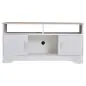 Mueble para Televisor Mesa para TV de Salón con Gran Espacio de Almacenaje con Estantes Abiertos 105x40x52 cm Blanco