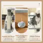 Árbol Rascador para Gatos 81,5 cm Torre para Gatos con Postes de Sisal 2 Plataformas Cueva y Bola Colgante Estilo Elegan