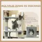 Árbol Rascador para Gatos 81,5 cm Torre para Gatos con Postes de Sisal 2 Plataformas Cueva y Bola Colgante Estilo Elegan