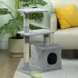 Árbol Rascador para Gatos 81,5 cm Torre para Gatos con Postes de Sisal 2 Plataformas Cueva y Bola Colgante Estilo Elegan