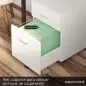 Archivador Móvil para Archivos A4 con Ruedas Gabinete de Archivos Suspendidos con 2 Cajones y Cerradura 40x45x55,6 cm Blanco