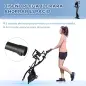 Bicicleta Estática Plegable 3 en 1 con Respaldo y 8 Niveles Resistencia Magnética, Bicicleta Estática para Casa Ajustable con Mo