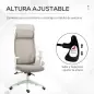 Silla de Oficina Silla de Escritorio Giratoria Ajustable en Altura y Reclinable hasta 120° Bloqueo de Posición 64x61x120,9-128,9