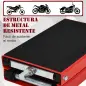 Plataforma Elevadora de Tijera Carga 500 kg Altura Ajustable 10-37 cm Soporte para Motocicletas Soporte de Moto para Aparcar o R