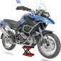 Plataforma Elevadora de Tijera Carga 500 kg Altura Ajustable 10-37 cm Soporte para Motocicletas Soporte de Moto para Aparcar o R