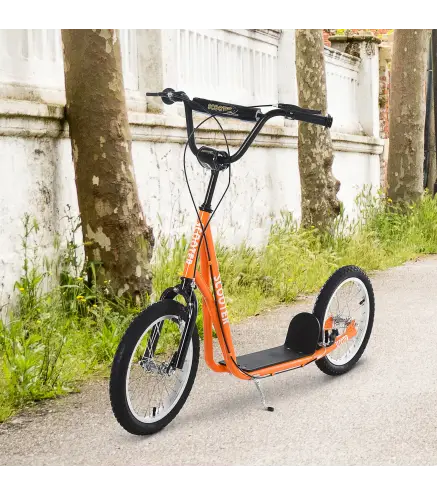 Patinete para Niños +5 Años, Patinete Infantil de 2 Ruedas, con Manillar Ajustable en Altura, 2 Neumáticos de Caucho Inflable, D