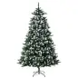 Árbol de Navidad de 2012 Ramas con Soporte Metálico Árbol 210 cm Puntas Blancas Artificial de Navidad Realista para Inte