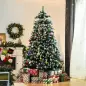 Árbol de Navidad de 2012 Ramas con Soporte Metálico Árbol 210 cm Puntas Blancas Artificial de Navidad Realista para Inte