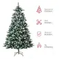 Árbol de Navidad de 2012 Ramas con Soporte Metálico Árbol 210 cm Puntas Blancas Artificial de Navidad Realista para Inte