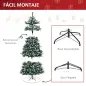 Árbol de Navidad de 2012 Ramas con Soporte Metálico Árbol 210 cm Puntas Blancas Artificial de Navidad Realista para Inte