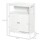 Mueble Auxiliar de Baño Armario para Baño con 2 Puertas de Persianas Estante Abierto Gran Espacio de Almacenamiento Dise