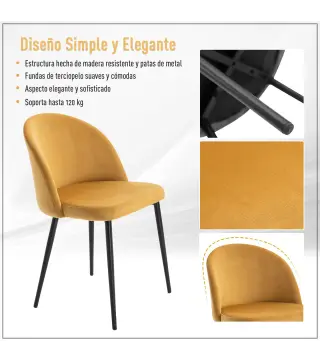 Set 2 Sillas de Comedor