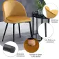 Pack de 2 Sillas de Comedor Tapizadas en Terciopelo con Respaldo Acolchados Patas de Metal Carga 90 kg 49x50x77 cm Camel Pack de 2 Sillas de Comedor Tapizadas en Terciopelo con Respaldo Acolchados Patas de Metal Carga 90 kg 49x50x77 cm Camel
