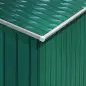 Caseta de Jardín 213x130x185 cm Cobertizo Metálico de Exterior para Almacenamiento de Herramientas Verde Oscuro