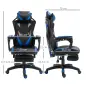 Silla Gaming Ergonómica Silla de Escritorio para Oficina con Altura Ajustable Respaldo Regulable de 170° Almohada Lumbar y Repos