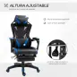 Silla Gaming Ergonómica Silla de Escritorio para Oficina con Altura Ajustable Respaldo Regulable de 170° Almohada Lumbar y Repos