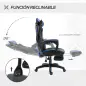 Silla Gaming Ergonómica Silla de Escritorio para Oficina con Altura Ajustable Respaldo Regulable de 170° Almohada Lumbar y Repos