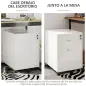 Cajonera de Oficina con Ruedas Mueble Archivador con 2 Cajones para Documentos en Tamaño A4 Cerradura 40x49x58 cm Blanco