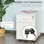 Cajonera de Oficina con Ruedas Mueble Archivador con 2 Cajones para Documentos en Tamaño A4 Cerradura 40x49x58 cm Blanco