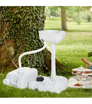 Fregadero Portátil Lavamanos para Actividades al Aire Libre o Camping con Tanques de Recuperación de Agua 17 L Dispensador de Ja
