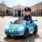 Coche Eléctrico para Niños con Licencia RUF CTR 3 Clubsport Mando a Distancia Motor Doble Sirena Ruedas Auxiliares Azul